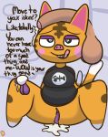 after_sex animal_crossing anthro balls bedroom_eyes big_balls bodily_fluids bottomless clothed clothing condom condom_in_pussy cum cum_drip cum_dripping_from_penis domestic_cat dripping duo felid feline felis female filled_condom genital_fluids genitals half-closed_eyes heart_eyes heart_symbol human klutzatdusk licking licking_lips looking_pleasured looking_up male male/female mammal narrowed_eyes nintendo penis_awe penis_on_head seductive sexual_barrier_device slightly_chubby slightly_chubby_female spread_legs spreading tabby_(animal_crossing) tongue tongue_out