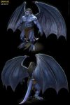  3d_(artwork) abs back_muscles barefoot belt biceps big_muscles blue_lips blue_nipples blue_skin claws clothed clothing digital_media_(artwork) disney gargoyles goliath_(gargoyles) hair humanoid loincloth long_hair male marcus_dublin muscular nipples not_furry obliques pecs pointy_ears solo standing talons topless triceps vein veiny_muscles wings 