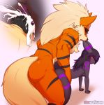  all_fours anthro anus arcanine artemis_(pokesona) blush breasts butt canine cum cum_in_pussy cum_inside doggystyle duo eeveelution eyes_closed eyewear female from_behind_position glasses hair knot male male/female mammal muscular nintendo nude open_mouth penetration penis pok&eacute;mon pok&eacute;mon_(species) redwolfxiii sex small_breasts tytus_the_arcanine umbreon vaginal video_games 
