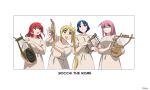  4girls alternate_costume aqua_eyes artist_name blonde_hair blue_hair bocchi_the_rock! closed_mouth english_commentary english_text gotoh_hitori greco-roman_clothes harp head_tilt highres holding holding_instrument holding_lyre ijichi_nijika instrument kita_ikuyo long_hair looking_at_viewer lyre medium_hair mole mole_under_eye multiple_girls music one_side_up open_mouth pink_hair playing_instrument red_eyes red_hair roman_clothes shaded_face short_hair side_ponytail signature smile sweatdrop tunic tympanum_(instrument) upper_body very_long_hair weebsteve yamada_ryo yellow_eyes 