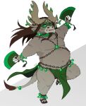 2024 anthro belly bottomwear bovid bovine clothing dancing dreamworks kai_the_collector kemono kung_fu_panda loincloth male mammal moobs overweight overweight_male pla0net5lai8ka simple_background solo