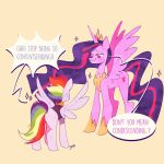 animated equid equine flowing_hair friendship_is_magic hair hasbro hi_res horn mammal my_little_pony mythological_creature mythological_equine mythology pegasus rainbow_dash_(mlp) sockiepuppetry sparkles spread_wings twilight_sparkle_(mlp) winged_unicorn wings