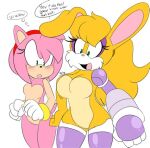 amy_rose anthro archie_comics bunnie_rabbot butt eulipotyphlan female female/female hedgehog lagomorph leporid low_res mammal rabbit sega sonic_the_hedgehog sonic_the_hedgehog_(archie) sonic_the_hedgehog_(comics) sonic_the_hedgehog_(series)