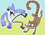  anthro avian beak cartoon_network fur male mammal mordecai regular_show rigby smile xiamtheferret 