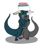  2018 animal_genitalia anthro bzez cloaca cuddling dinosaur horn hypnosis kobold male mind_control penis scalie sek 