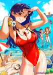  2boys 4girls =_= aircraft_carrier akagi_ritsuko ayanami_rei beach_umbrella beard beer_can between_breasts bikini black_hair blue_eyes blue_hair blue_sky blush breasts bright_pupils brown_eyes can cellphone cleavage closed_mouth cloud commentary competition_swimsuit completely_nude contrapposto cooler covering_crotch covering_privates cowboy_shot day drink_can earrings english_commentary eva_02 evangelion_(mecha) facial_hair food fruit grin highleg highleg_swimsuit highres holding holding_can holding_phone ikari_gendou ikari_shinji innertube jewelry katsuragi_misato large_breasts long_hair looking_at_viewer lying mecha military_vehicle multiple_boys multiple_girls neon_genesis_evangelion nude ocean on_back one-piece_swimsuit open_mouth orange-tinted_eyewear outdoors outstretched_arm paid_reward_available patreon_username phone purple_hair red_bikini red_one-piece_swimsuit robot running seiza shading_eyes ship shore short_hair side-tie_bikini_bottom sitting sky smartphone smile snegovski solo_focus souryuu_asuka_langley standing stud_earrings super_robot swim_ring swimsuit taking_picture tinted_eyewear umbrella v-shaped_eyebrows warship water watercraft watermelon web_address wet wet_hair when_you_see_it whistle whistle_around_neck white_bikini white_pupils 