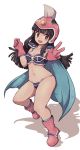  :d armor bangs bare_legs bikini_armor black_hair blunt_bangs boots breastplate breasts brown_eyes cape chi-chi_(dragon_ball) cleavage collarbone dragon_ball dragon_ball_(classic) floating_hair full_body gloves hands_up helmet highres hips lamb-oic029 long_hair looking_at_viewer navel open_mouth outstretched_arm shoulder_armor sidelocks skindentation small_breasts smile solo spaulders stomach v white_pupils 