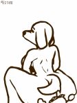  anonymous anthro breasts butt canine dog facesitting female invalid_tag mammal monochrome simple_background thehiddenzone thesneakyzone thick_thighs wani_(thesneakyzone) 