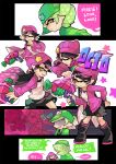  2018 amber_eyes animal_humanoid black_hair breasts callie_(splatoon) cephalopod cephalopod_humanoid comic dialogue digital_media_(artwork) duo english_text female green_hair hair hi_res humanoid inkling light_skin long_hair marie_(splatoon) marine nintendo sapphire1010 short_hair splatoon squid tentacle_hair tentacles text video_games 