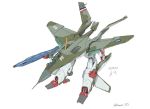  anti-u.n. camouflage commentary_request cosmos915 dated gerwalk gunpod macross macross_zero mecha mig-29 original radio_antenna real_life roundel science_fiction signature simple_background sketch solo variable_fighter yugoslavian_flag 