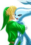  2007 black_eyes kissing link male mammal nintendo open_mouth sheeque the_legend_of_zelda video_games zora 
