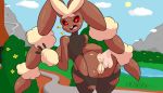  2018 anal anal_penetration angry animated anthro anus balls bent_over big_balls big_butt big_penis blush breasts butt chippo clothed clothing disembodied_penis duo female female_focus fluffy from_behind_position fur humanoid_penis lagomorph long_ears looking_back male male/female male_penetrating mammal mega_evolution mega_lopunny nintendo open_mouth outside partially_clothed penetration penis plump_labia pok&eacute;mon pok&eacute;mon_(species) puffy_anus pussy red_eyes sex shirt side_boob solo_focus standing surprise tank_top thick_thighs video_games wide_hips 