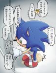  2009 blush green_eyes karlo male miles_prower sonic_(series) sonic_the_hedgehog sweat text too_late translation_request urine watersports 