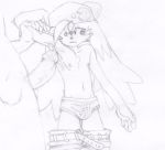  2010 anthro cum_on_armpit humanoid_penis klonoa klonoa_(series) kyoshinhei male male/male monochrome pac-man pac-man_(series) penis tears traditional_media_(artwork) video_games 