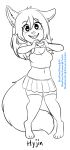  &lt;3 2018 anthro bluepencilpony canine clothed clothing digital_media_(artwork) female fluffy fluffy_tail hair kyoko_komurasaki looking_at_viewer mammal open_mouth simple_background smile solo wolf 