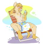  anthro beverage chair diaper eyewear hyena lemon male mammal pawpads paws poofy-shark relaxing solo sunglasses teeth 