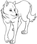  ambiguous_gender black_and_white canine feral mammal metalpandora monochrome simple_background solo white_background wolf 