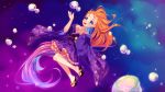  1girl japanese_clothes kimono league_of_legends legs long_hair multicolored_hair solo two-tone_hair very_long_hair zoe_(league_of_legends) 