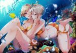  aiba_yumi air_bubble arched_back ass bangs bare_legs bare_shoulders barefoot bikini black_eyes blonde_hair blush bracelet breast_grab breasts brown_eyes bubble casino_(casinoep) chinese_commentary cleavage clownfish collarbone commentary_request coral day eye_contact eyebrows_visible_through_hair face-to-face feet fingering fingering_through_clothes fish floating_hair flower freediving front-tie_top grabbing grabbing_from_behind grey_hair groping hair_flower hair_ornament hand_on_another's_cheek hand_on_another's_face highres idolmaster idolmaster_cinderella_girls jewelry light_rays looking_at_another medium_breasts multiple_girls nail_polish necklace o-ring o-ring_bottom ocean one_eye_closed open_mouth orange_bikini outdoors parted_bangs pink_nails shiomi_shuuko short_hair side-tie_bikini smile soles submerged sunlight swimsuit through_clothes toes tongue tongue_out underwater water yellow_bikini yuri 