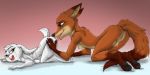  2017 3_toes alice_(crewefox) all_fours anthro ass_up breasts brown_fur buckteeth butt cainine canine cunnilingus disney drooling ears_down fan_character female female/female fox fur gloves_(marking) gradient_background inner_ear_fluff interspecies lagomorph larger_female looking_back luna_wilde_(character) mammal markings multicolored_fur nipples nude open_mouth oral orange_fur pawpads predator/prey pussy pussy_juice rabbit saliva scar sex simple_background size_difference smaller_female smile socks_(marking) tan_fur tears teeth toes tongue tongue_out vaginal white_fur ziegelzeig zootopia 