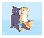  anthro cat clothing duo erection erection_under_clothes feline kuehiko_roshihara male male/male mammal tapio_chatarozawa tohfu working_buddies! 