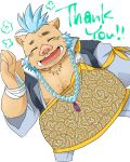  additional_images_at_source anthro blue_hair boar clothed clothing facial_hair gouryou hair jewelry male mammal mohawk muscular muscular_male necklace porcine sideburns slightly_chubby smile solo stubble tokyo_afterschool_summoners tusks 