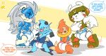  bear blush buizel chackmon dewott diaper digimon embarrassed feline feral group lilchu male mammal mustelid nintendo pok&eacute;mon pok&eacute;mon_(species) spadamon video_games 