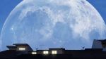  english_commentary full_moon highres house making_of mclelun moon original photoshop_(medium) satellite_dish scenery signature window 
