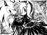  2012 amy_rose blush clothed clothing female leonstar looking_at_viewer male monochrome sonic_(series) sonic_the_hedgehog 