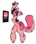  2018 anthro bitchiie breasts cinco digital_media_(artwork) female fur hi_res looking_at_viewer mammal navel nipples nude pink_fur smile solo 