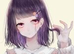  close ichijiku original pink_eyes purple_hair short_hair 