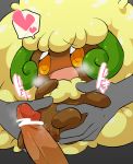  &lt;3 2015 blush censored disembodied_hand disembodied_penis duo erection female female_focus humanoid_penis imminent_sex japanese_text kageyama male male/female nintendo open_mouth penis pok&eacute;mon pok&eacute;mon_(species) pussy solo_focus sweat text video_games whimsicott 