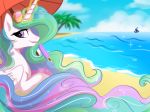  2018 beach cloud cute dessert detailed_background duo equine eyebrows eyelashes eyewear feathered_wings feathers female feral food friendship_is_magic glowing_horn hair hi_res hooves horn levitation long_hair magic mammal multicolored_hair my_little_pony oofycolorful outside palm_tree popsicle portrait princess_celestia_(mlp) princess_luna_(mlp) purple_eyes rainbow_hair seaside sibling sisters sky smile solo_focus sparkles summer sunglasses tree umbrella water white_feathers winged_unicorn wings 