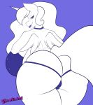  2018 absurd_res big_breasts big_butt bra breasts butt camel_toe clothing equine female friendship_is_magic gin-blade hair hi_res horn huge_breasts lingerie lipstick looking_at_viewer looking_back makeup mammal monochrome my_little_pony princess_luna_(mlp) purple_theme side_boob thick_thighs underwear voluptuous wide_hips winged_unicorn wings 