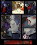  &lt;3 anthro barazoku blush bulge collar comic cuddles_(character) digital_media_(artwork) english_text erection eyewear fan_character food french_kissing fuzzy glasses holidays humanoid_penis kissing lube luxray male male/male mammal manlyshark nintendo nude penis pok&eacute;mon pok&eacute;mon_(species) romantic_couple slightly_chubby text tongue tongue_out typhlosion video_games 