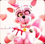  &lt;3 3d_(artwork) animatronic anthro bexstinsfm big_breasts blowing_a_kiss breasts canine crossgender digital_media_(artwork) female five_nights_at_freddy&#039;s fox funtime_foxy_(fnafsl) hair looking_at_viewer machine mammal nipples nude one_eye_closed robot simple_background sister_location smile solo video_games wink 