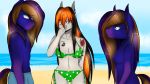  abs anthro ask_cannon_car beach bikini blood blush bravejockey breasts cannon_car clothed clothing crossgender equine female hair hand_in_front_of_mouth horse male mammal mild_breeze my_little_pony nipples nosebleed nude pony seaside shorts smile surprise swimsuit tattoo wild_breeze 