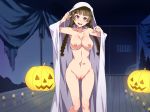  blush breasts censored ghost halloween large_breasts mizuryuu_kei nipples nude pussy smile 