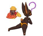  2018 ? bandanna big_ears butt canine clothed clothing dakini_(flower_knight_dakini) digital_media_(artwork) dog eyden_(flower_knight_dakini) eyewear female flower_knight_dakini fox glasses inner_ear_fluff long_ears looking_back male mammal nervous pawpads paws simple_background sweat white_background 