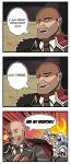  6+girls ak47_(girls_frontline) chibi closed_eyes comic commander_(girls_frontline) commentary crossover dragonith english facial_hair fur_collar fur_hat girls_frontline hammer_and_sickle hat highres makarov_(girls_frontline) mosin-nagant_(girls_frontline) multiple_girls nagant_revolver_(girls_frontline) no_mouth pk_(girls_frontline) ppsh-41_(girls_frontline) russian scarf soviet_flag speech_bubble stubble team_fortress_2 the_heavy ushanka 