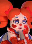  &lt;3 &lt;3_eyes animated baby_(fnafsl) clown duo eyeshadow female female_focus five_nights_at_freddy&#039;s hair_bow hair_ribbon handjob licking lipstick makeup male male/female not_furry penis pigtails ribbons sex solo_focus symbol-shaped_pupils tongue tongue_out video_games 