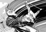  action_pose canine comic magic male mammal manga monochrome pose slashfreezen speed speed_(character) stadium wolf 