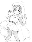  alena_(dq4) anpanman breasts cape commentary_request curly_hair dragon_quest dragon_quest_iv gloves hat kichijou_agata long_hair pantyhose skirt smile solo 