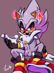  anthro balls cum cum_on_balls cum_on_hand cum_on_penis fan_character fiinel grey_background hedgehog humanoid_penis male mammal masturbation penis red_eyes simple_background solo sonic_(series) video_games 