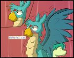  &lt;3 2018 avian blush comic dialogue duo english_text equine flash_draw friendship_is_magic gallus_(mlp) gryphon horse male mammal my_little_pony pony sandbar_(mlp) text 