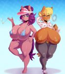  anthro anthrofied big_breasts bikini blush breasts cigarette clothing equine female friendship_is_magic horse huge_breasts mammal mature_female ms_harshwhinny_(mlp) my_little_pony nipples smile smoking somescrub spoiled_rich_(mlp) swimsuit thick_thighs voluptuous wide_hips 