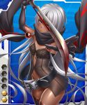  1girl breasts card_(medium) dark_skin female gara_ayuri lilith-soft long_hair shiny shiny_skin taimanin_(series) taimanin_asagi_battle_arena taimanin_asagi_battle_arena_all_card_gallery weapon yulya_(taimanin_asagi) 