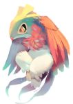  commentary_request full_body fur_collar gen_6_pokemon hawlucha highres manino_(mofuritaionaka) no_humans pokemon pokemon_(creature) signature simple_background smile solo white_background yellow_eyes 