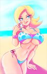  beach bikini blonde_hair boku_no_hero_academia breasts cleavage swimsuit tsuchikawa_ryuuko xpisigma 