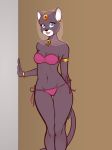  2018 anthro around_the_world_with_willy_fog bikini blue_eyes breasts clothing digital_media_(artwork) ear_piercing eyelashes feline female hi_res jewelry looking_at_viewer mammal navel navel_piercing open_mouth panther piercing princess_romy scorpdk solo swimsuit 